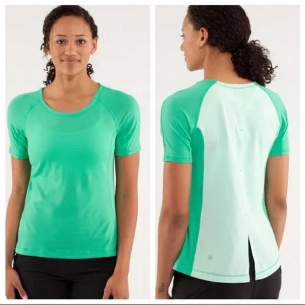 Lululemon Silver Lining Short Sleeve Shirt Size 2/4